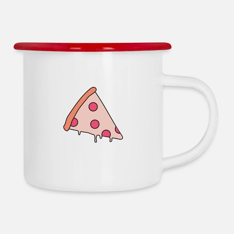 Pizza Slice - Camper Mug - white/red