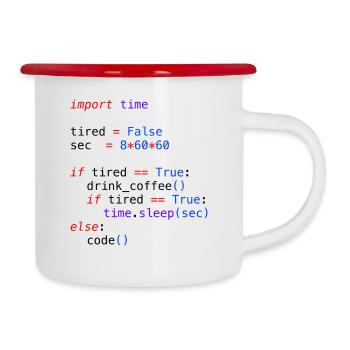 Python Code - Funny If Statement - Camper Mug - white/red - Right