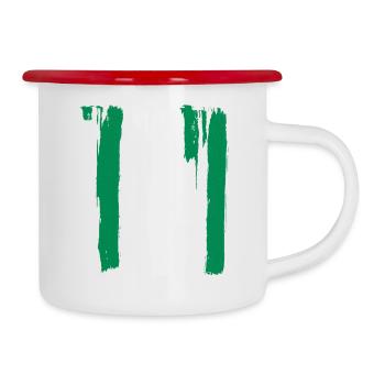 Drapeau du Nigéria - Tasse émaillée - blanc/rouge - Droite