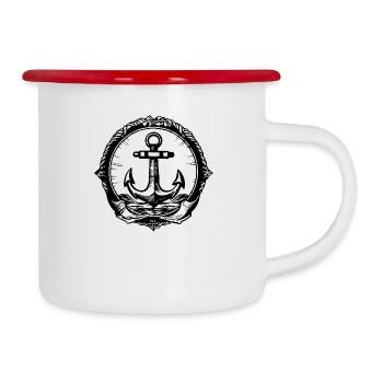 Anchor Boat Ship Nautical - Camper Mug - white/red - Right