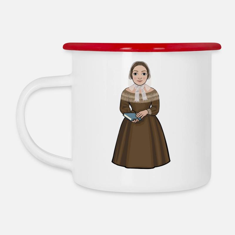 Fredrika Bremer - Camper Mug - white/red