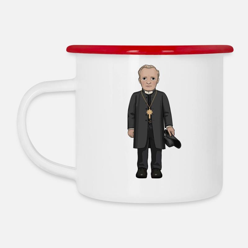 Nathan Söderblom - Emaille-Tasse - Weiß/Rot