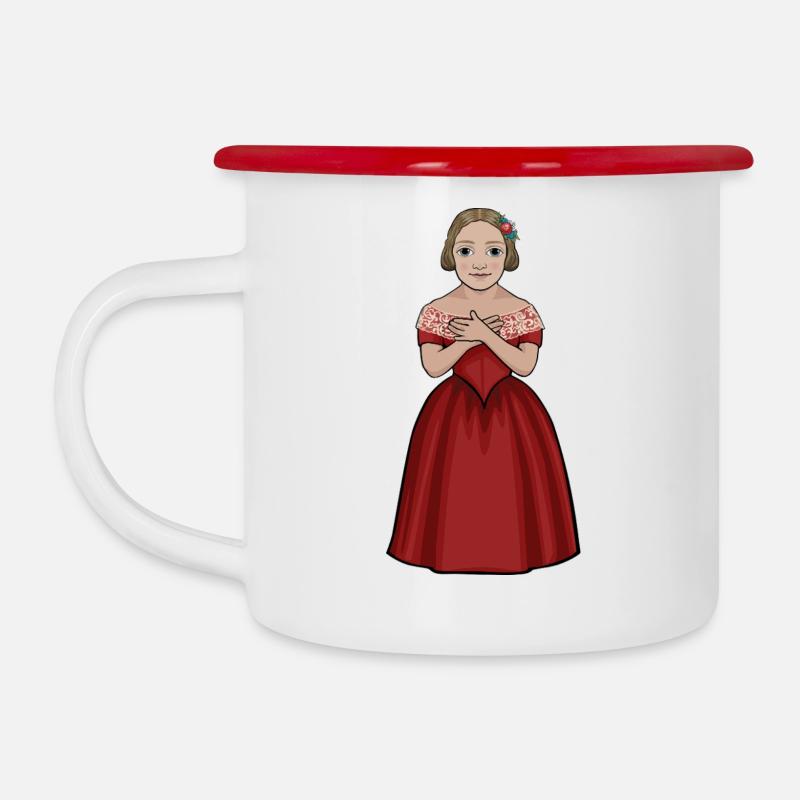 Jenny Lind - Camper Mug - white/red