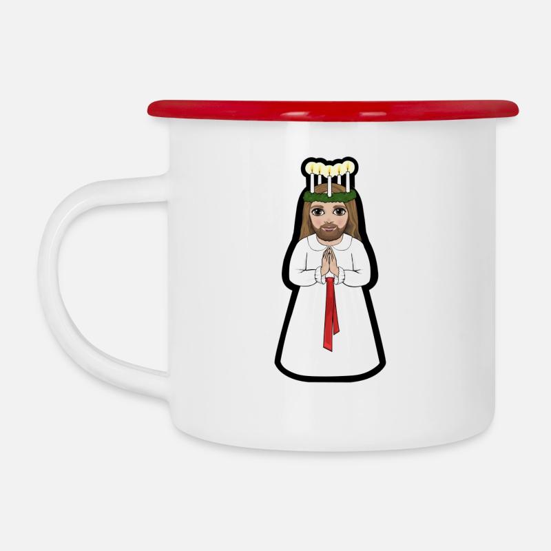 Lucian Lucas - Camper Mug - white/red