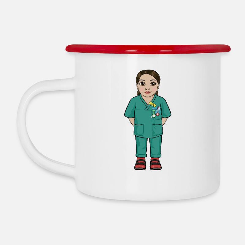 Uskan Leila - Camper Mug - white/red
