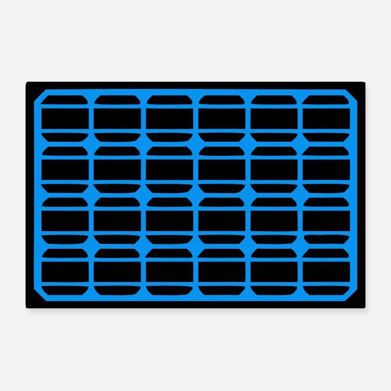 Solar Panel Photovoltaic Icon Poster 36" x 24" (90x60 cm)