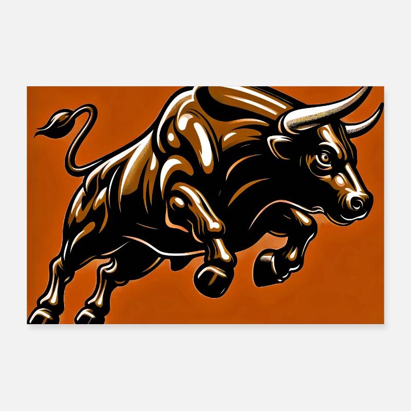 Stier Poster 90x60 cm