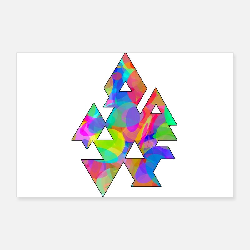Triangles and circles Poster 36" x 24" (90x60 cm)