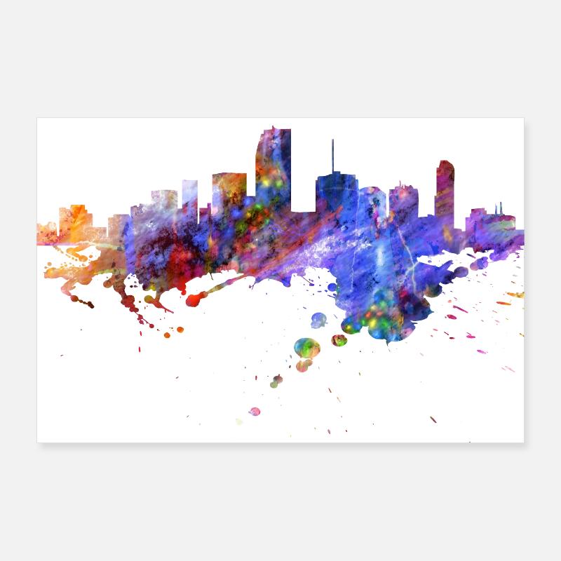 Miami Skyline Poster 90 x 60 cm