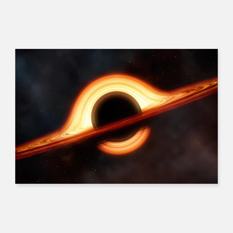 Image de science-fiction de trou noir Poster 90 x 60 cm