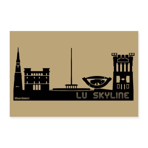 Poster: Lu Skyline tortora - Poster 90x60 cm