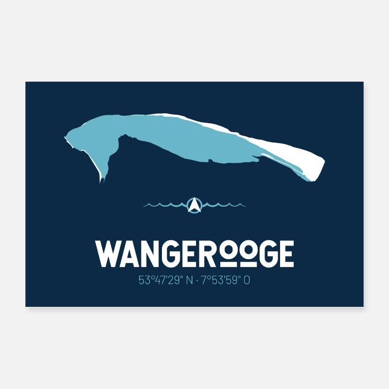 Wangerooge | Conception d'affiche | carte Poster 90 x 60 cm