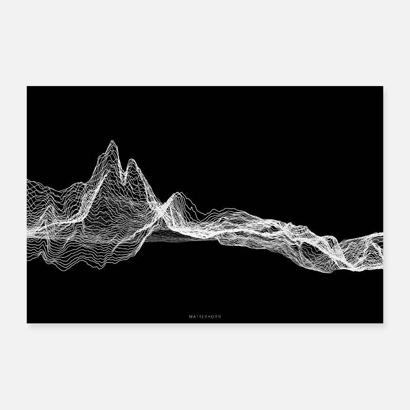 Cervin numérique P - Poster 90 x 60 cm - blanc