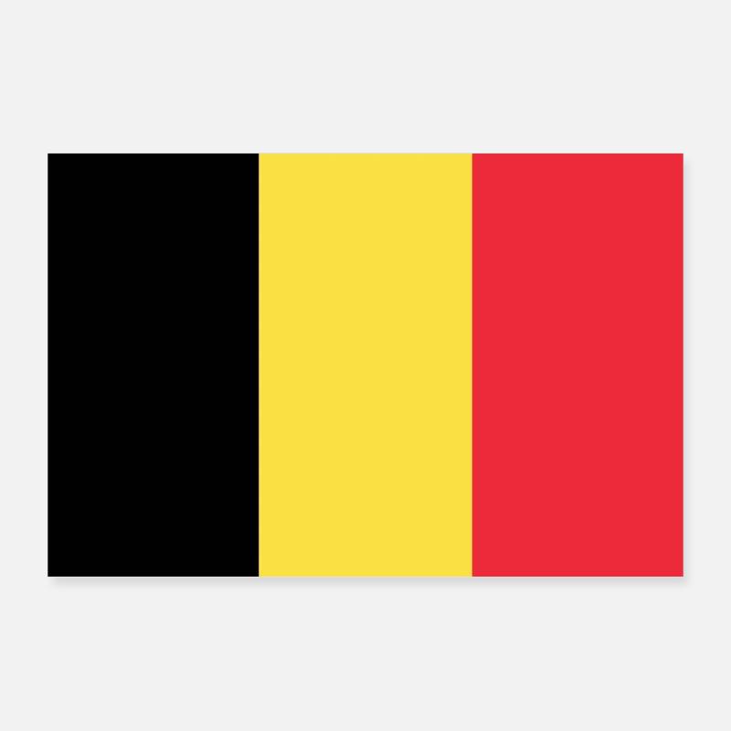 Belgique drapeau belge drapeau Poster 90 x 60 cm
