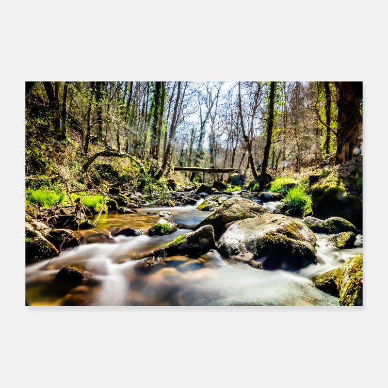 Fluss Poster 90x60 cm