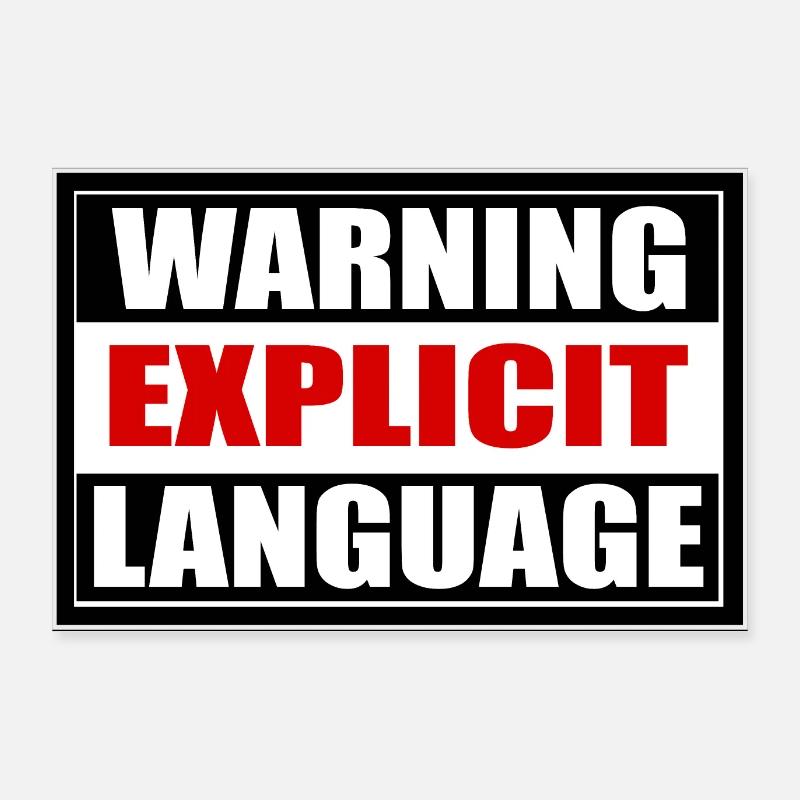 Attention coarse language Poster 36" x 24" (90x60 cm)