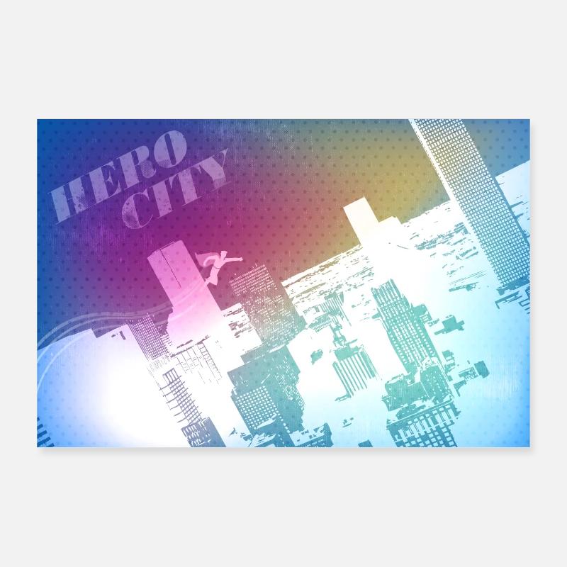 Heldenstadt Poster 90x60 cm