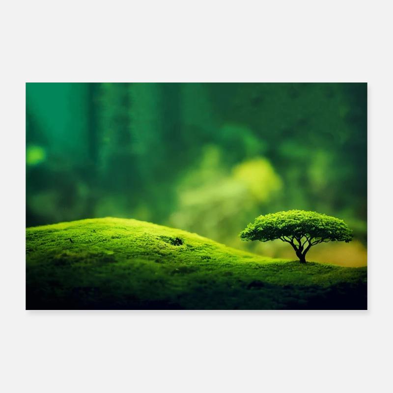 Bonsaii auf einem Baum Poster 90x60 cm