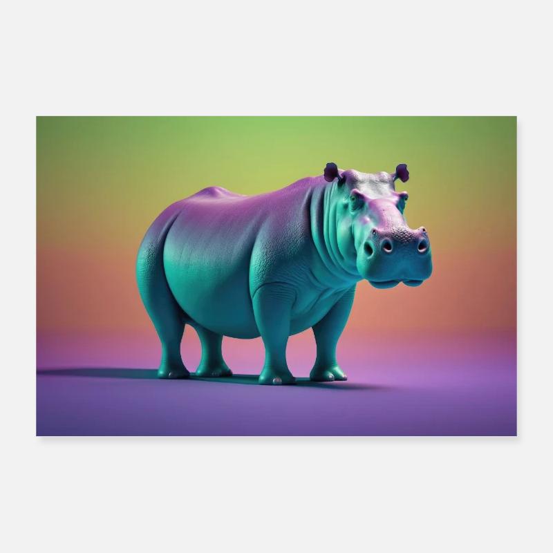 Dream about hippo Poster 36" x 24" (90x60 cm)