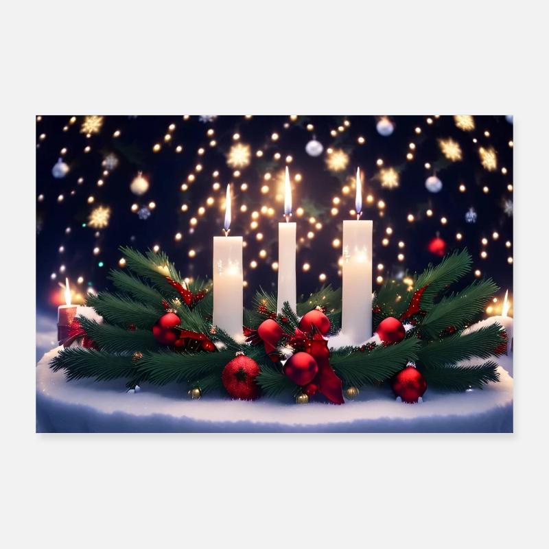 Adventskranz Poster 90x60 cm