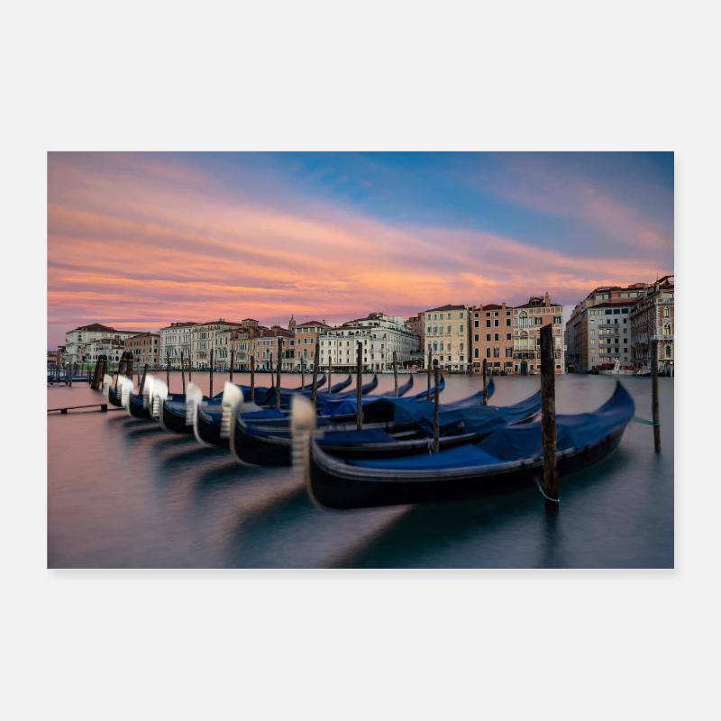 Gondolas on the Grand Canal Poster 36" x 24" (90x60 cm)