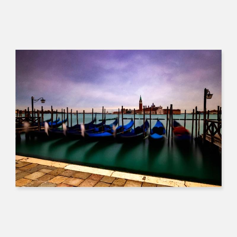 Gondolas in St. Mark's Square Poster 36" x 24" (90x60 cm)