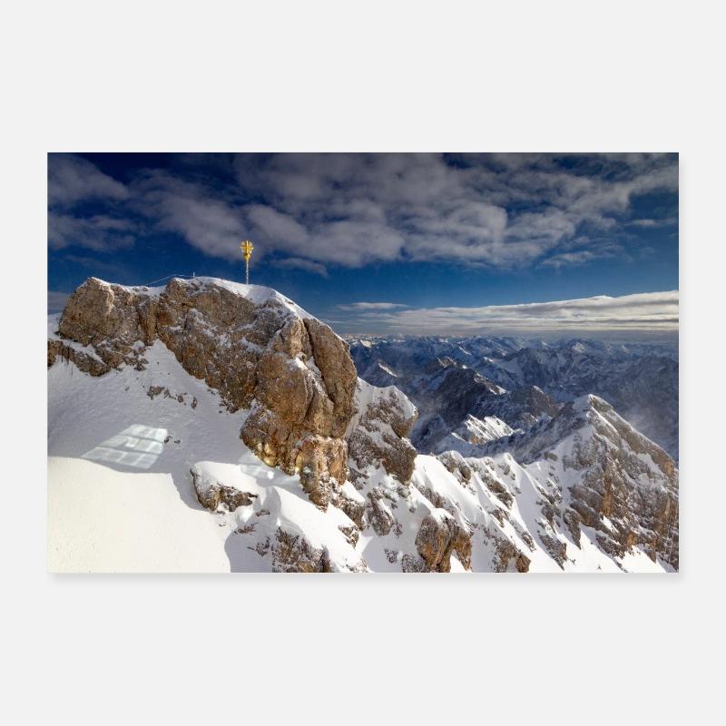 Zugspitze summit cross Poster 36" x 24" (90x60 cm)