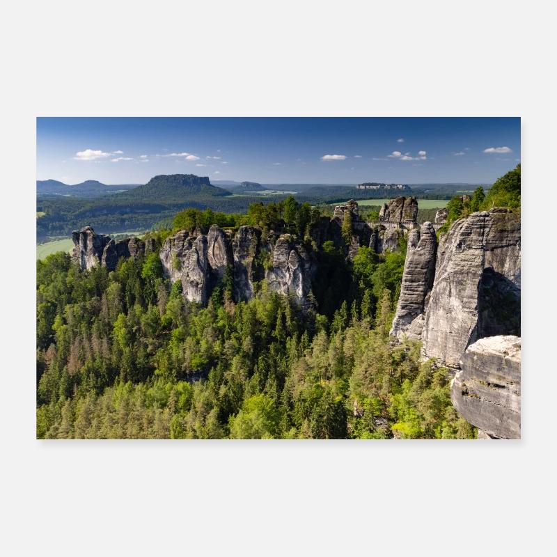 Bastei in der Sächsischen Schweiz Poster 90x60 cm