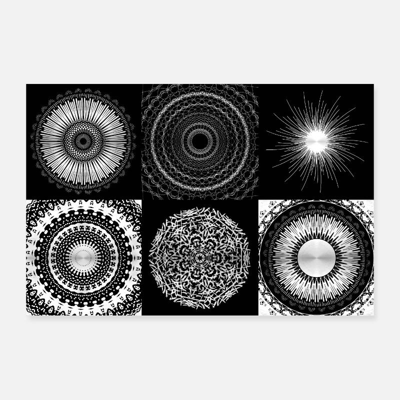 Affiche noir et blanc Poster 90 x 60 cm