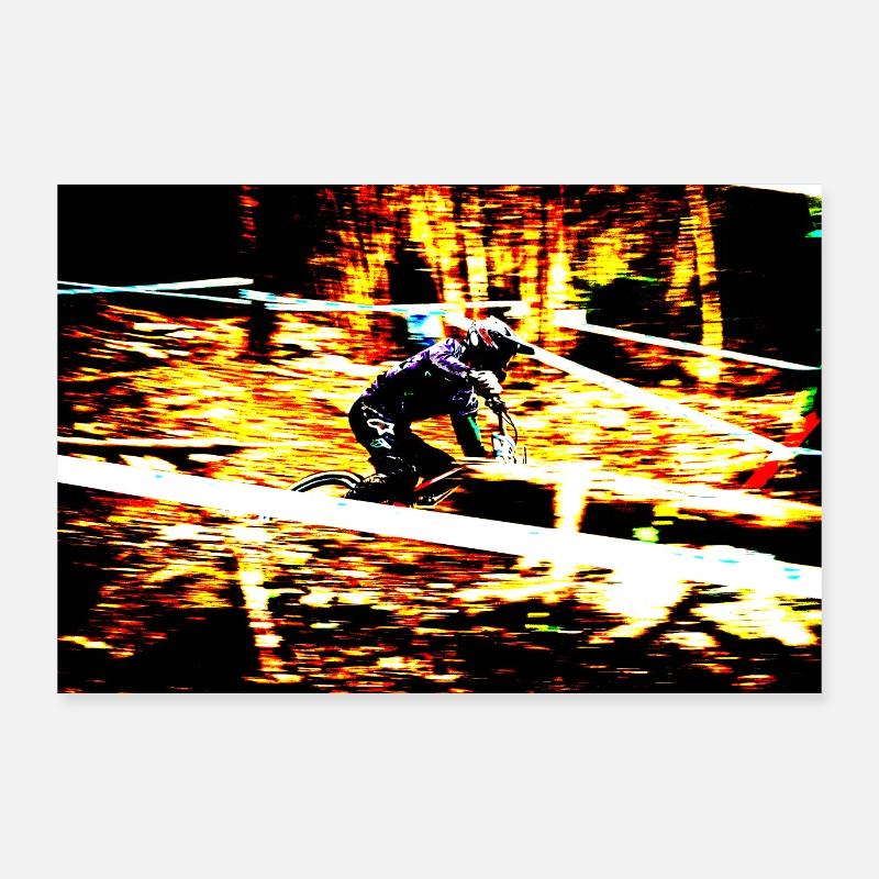 MTB MTB bergab Poster 90x60 cm