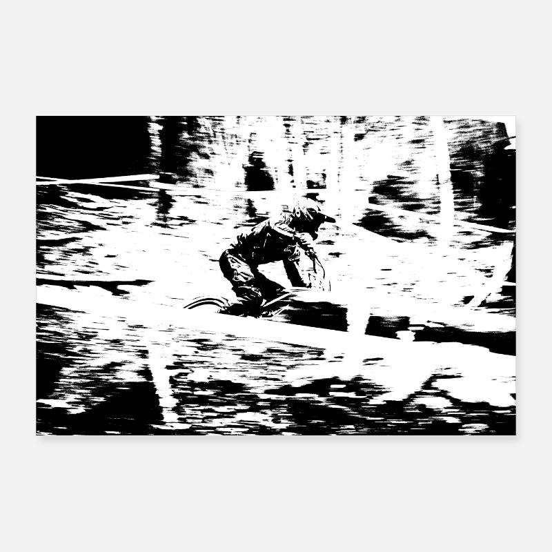 vtt mtb downhill Poster 90 x 60 cm