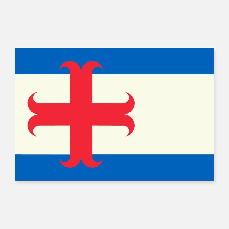 drapeau Zutphen Poster 90 x 60 cm