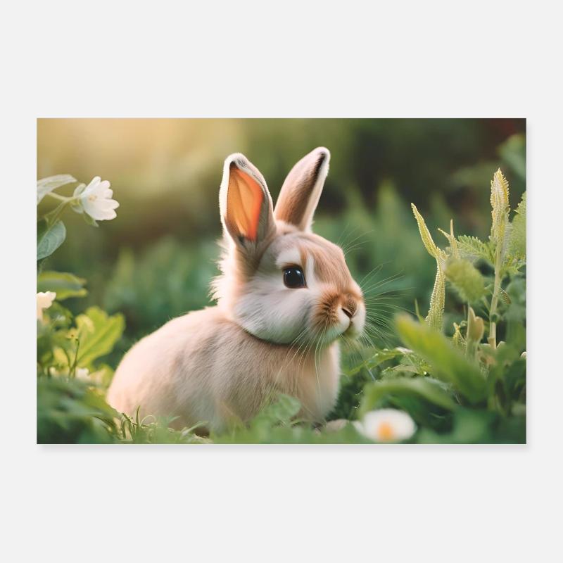 Lapin mignon Poster 90 x 60 cm
