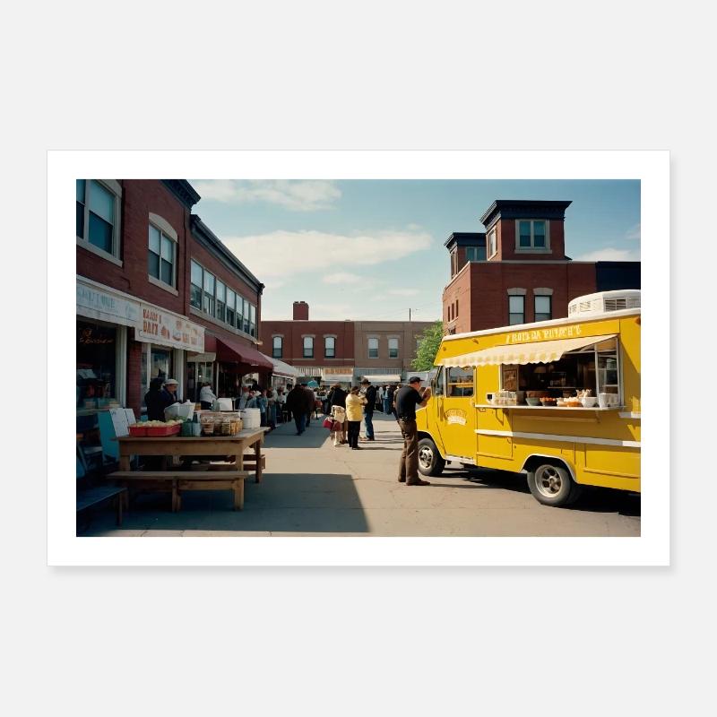 Snacks bei Sonnenschein Poster 90x60 cm