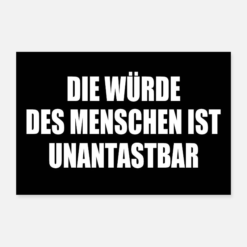 Human dignity is inviolable Poster 36" x 24" (90x60 cm)