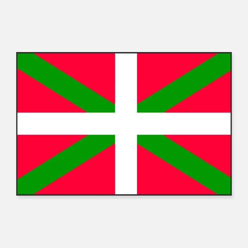 Drapeau basque Poster 90 x 60 cm