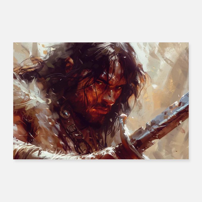 Conan the Cimmerian Illustration Poster Poster 36" x 24" (90x60 cm)
