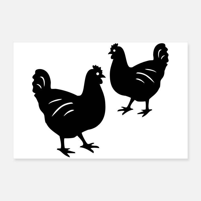 Chickens Poster 36" x 24" (90x60 cm)
