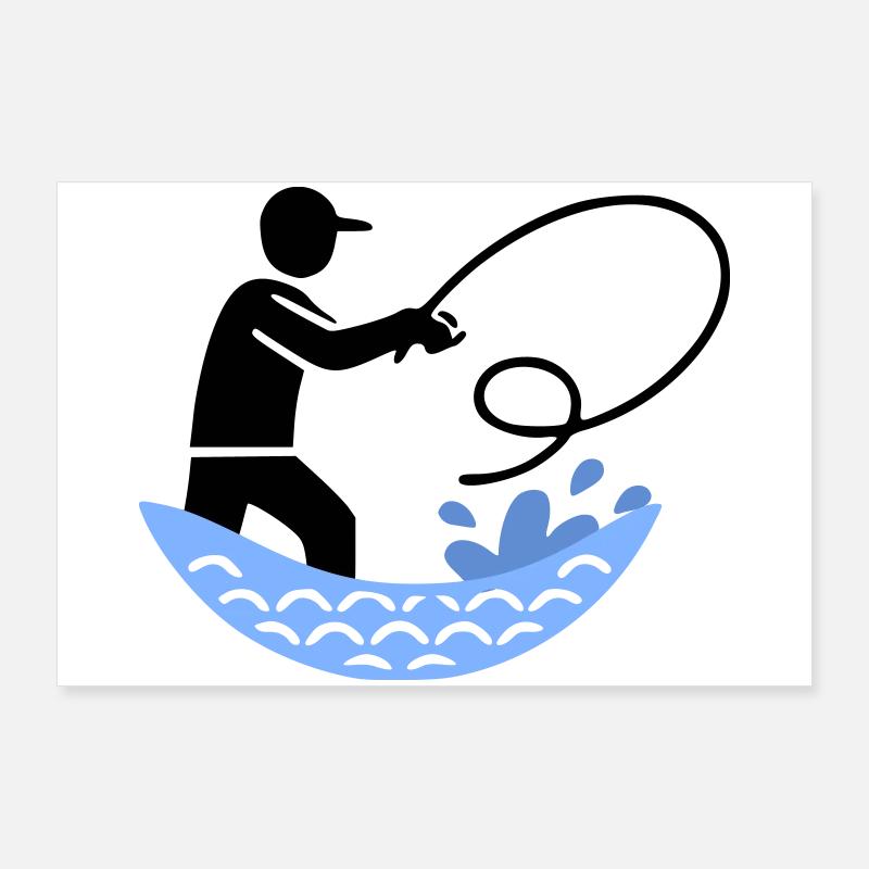 Pêche et pêche | Petri Heil Hobby Logo Poster 90 x 60 cm
