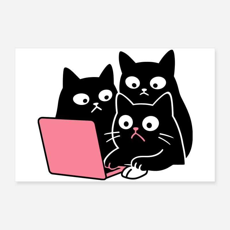 Chat mignon Poster 90 x 60 cm