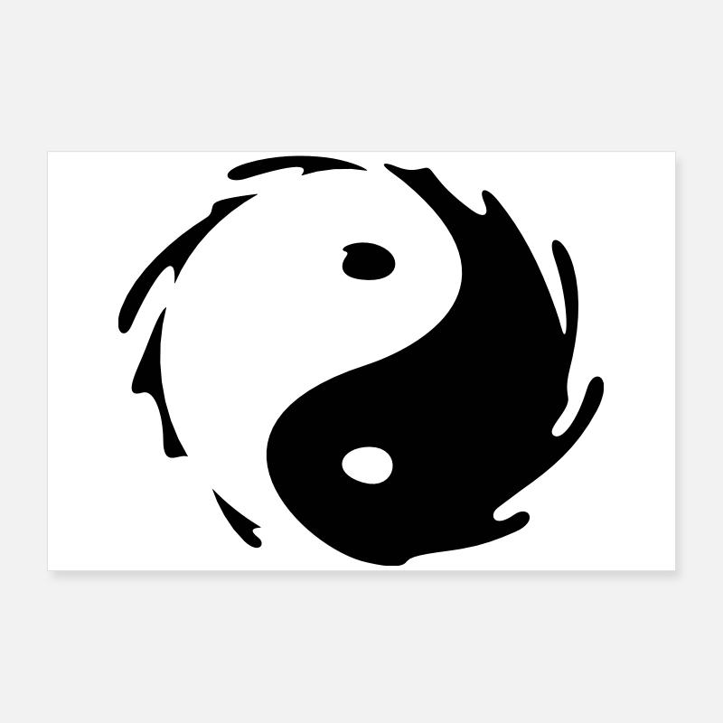 Yin-Yang Splash Poster 90x60 cm