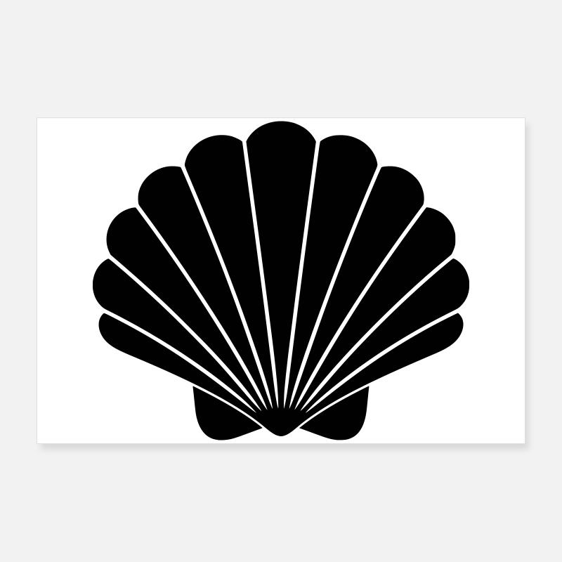 Shell Symbol Minimal Maritime Poster 36" x 24" (90x60 cm)
