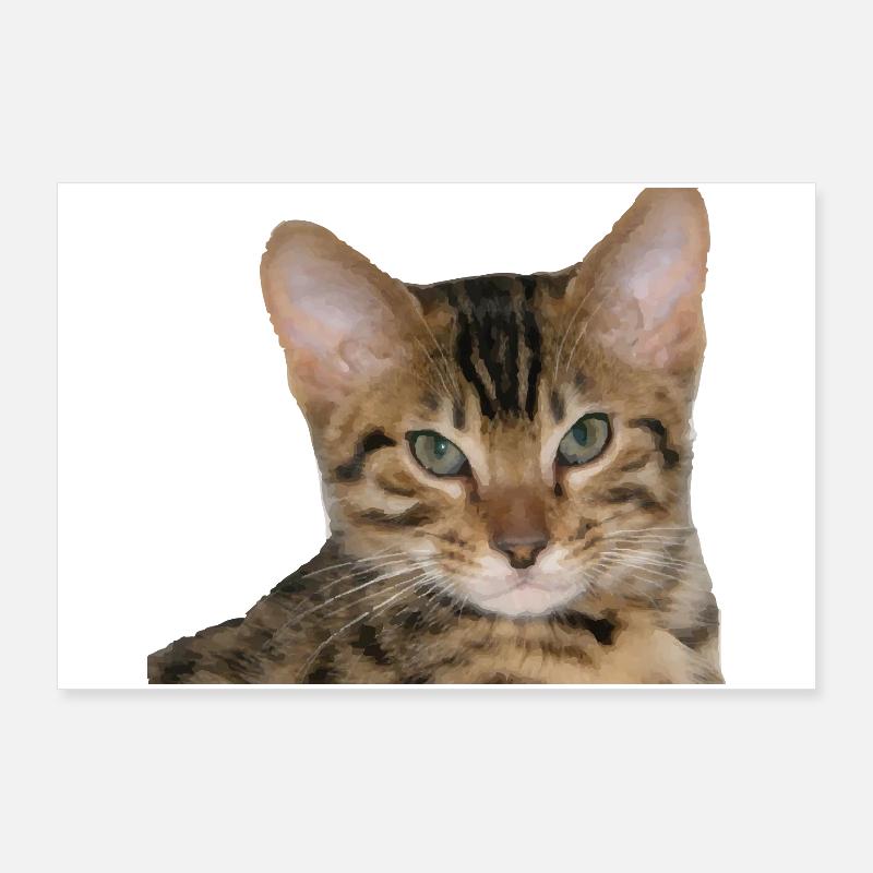 J’aime mon chat guépard Poster 90 x 60 cm
