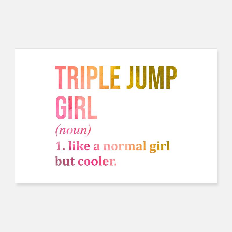 triple saut Poster 90 x 60 cm