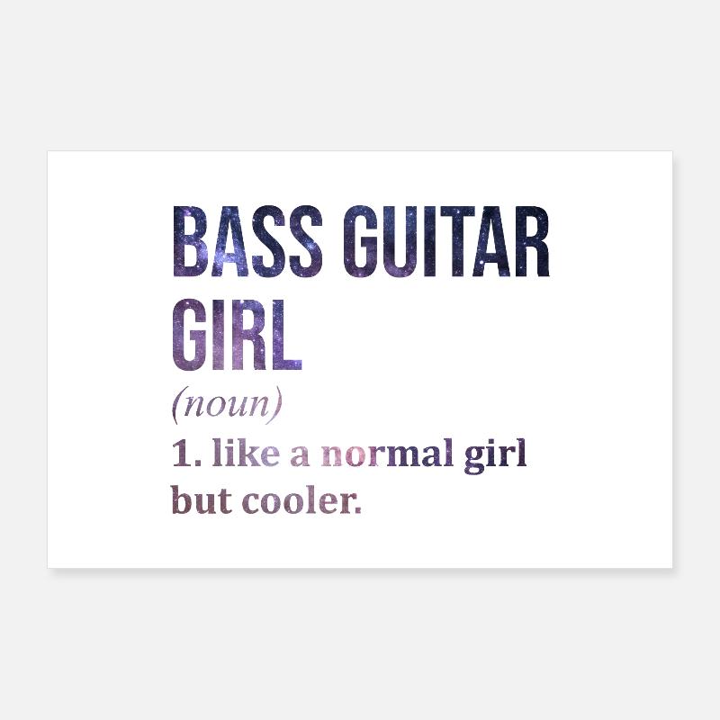 guitare basse Poster 90 x 60 cm