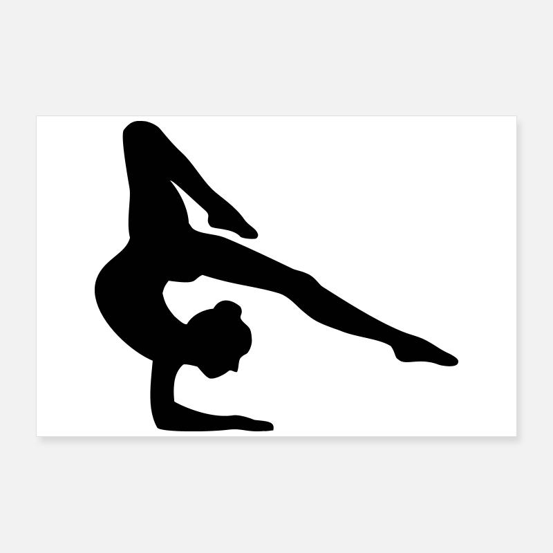 Fille de gymnastique Poster 90 x 60 cm