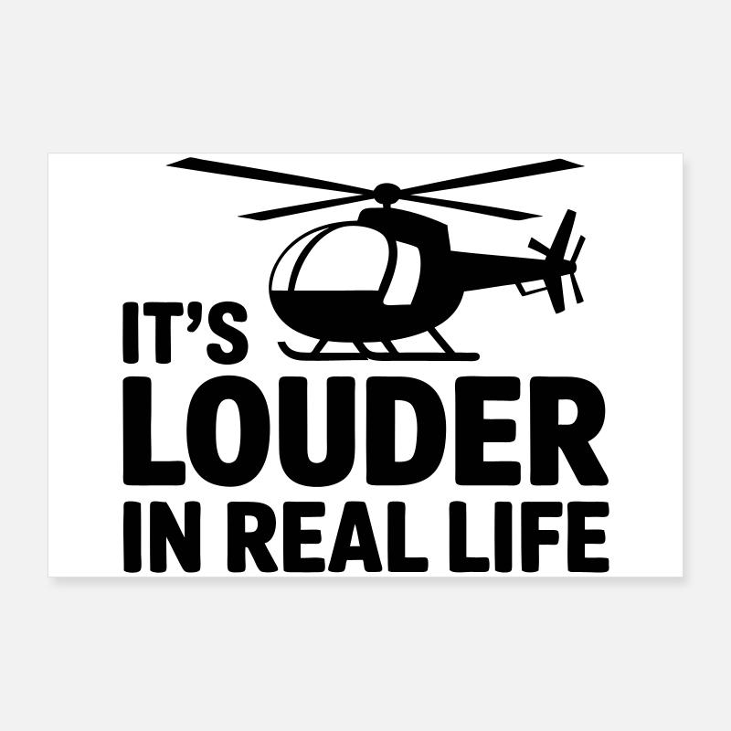 Pilote d’hélicoptère : drôle de déclaration Poster 90 x 60 cm