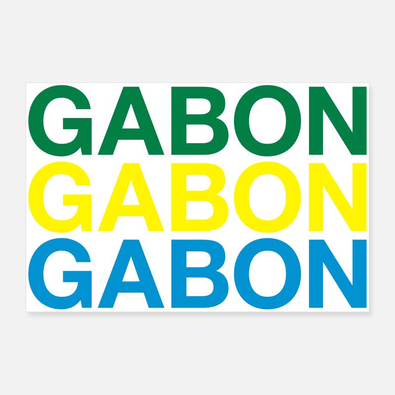 Drapeau GABON Poster 90 x 60 cm