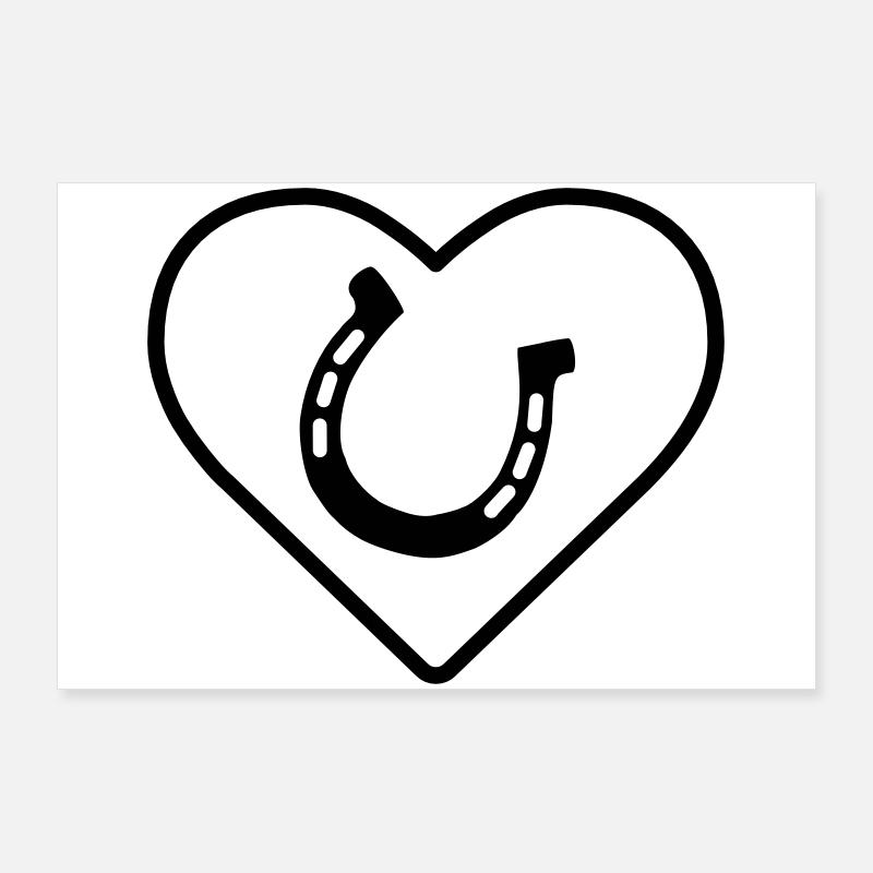 fer à cheval Poster 90 x 60 cm