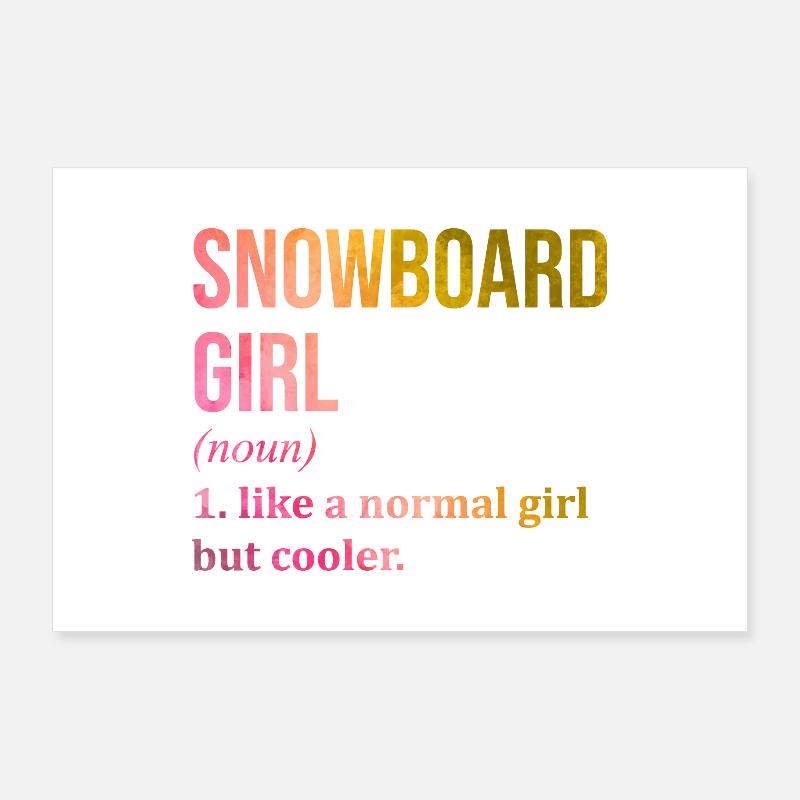 Planche à neige Poster 90 x 60 cm